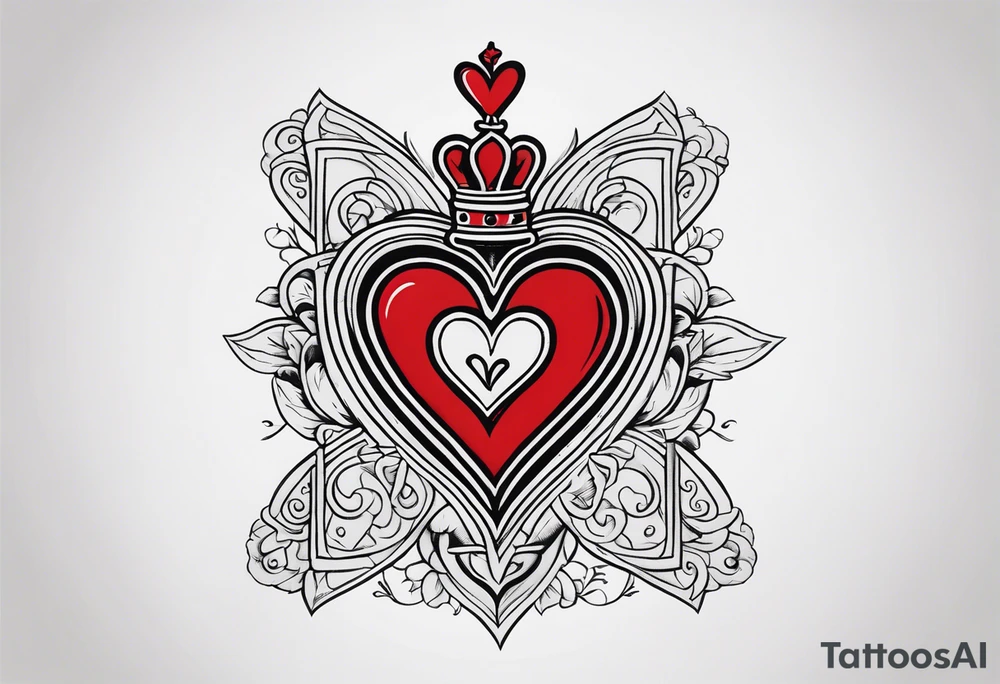 Jack of hearts card tattoo idea