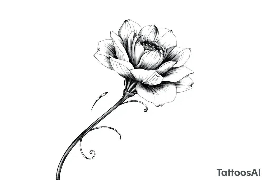 Fuck off as the stem to a flower tattoo idea
