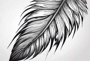 Blood feather tattoo idea