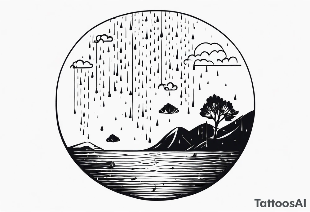 raining tattoo idea