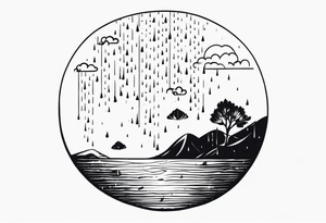 raining tattoo idea