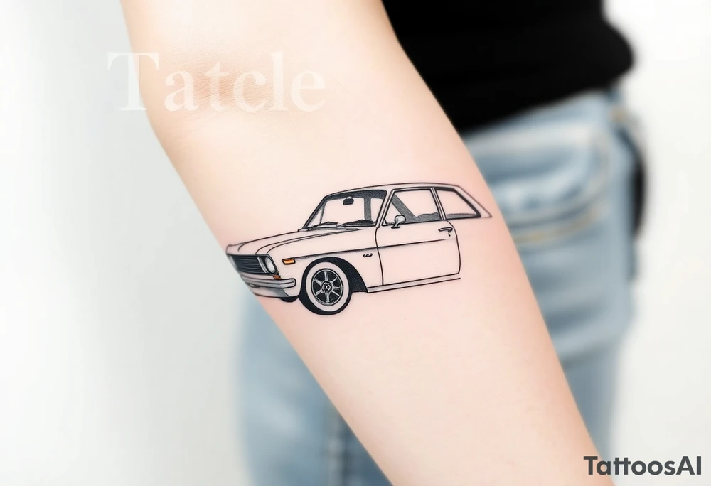Lowered holden commodore tattoo idea