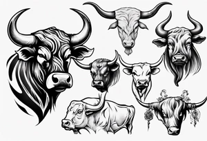 Texas bull tattoo idea