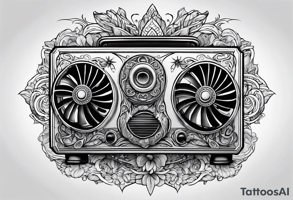 a box fan tattoo idea