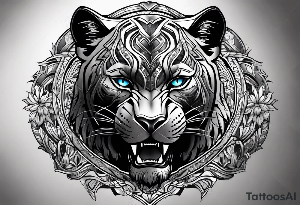 Black Panther hunting tattoo idea