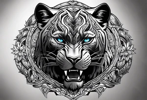 Black Panther hunting tattoo idea
