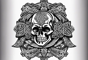 Cheers Mate text, armband +Celtic +grey Cancer Ribbon +tribal +artistic tattoo idea