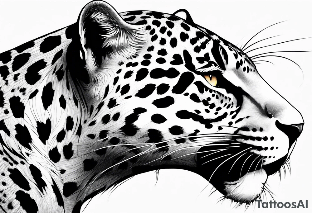 Side view of Jaguar tattoo idea