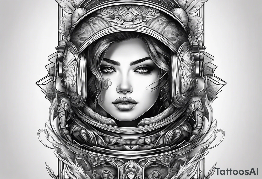 Space Mann schöne Zukunft tattoo idea