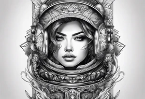 Space Mann schöne Zukunft tattoo idea
