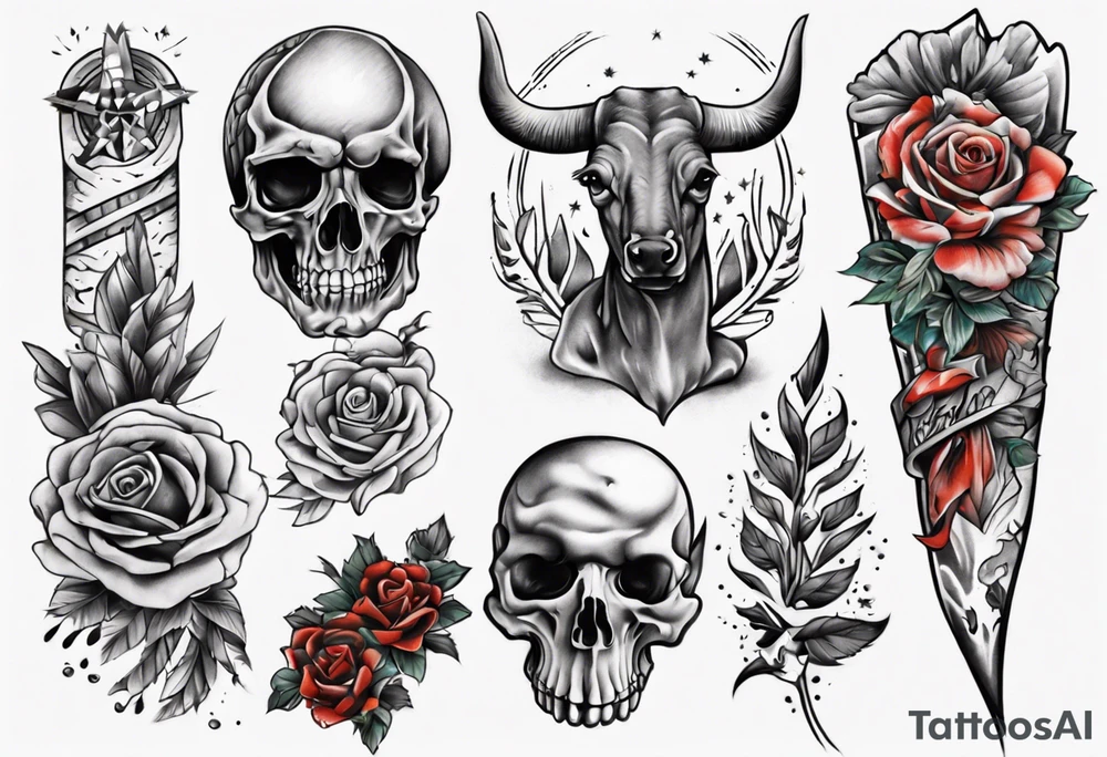 Texas forearm sleeve tattoo idea
