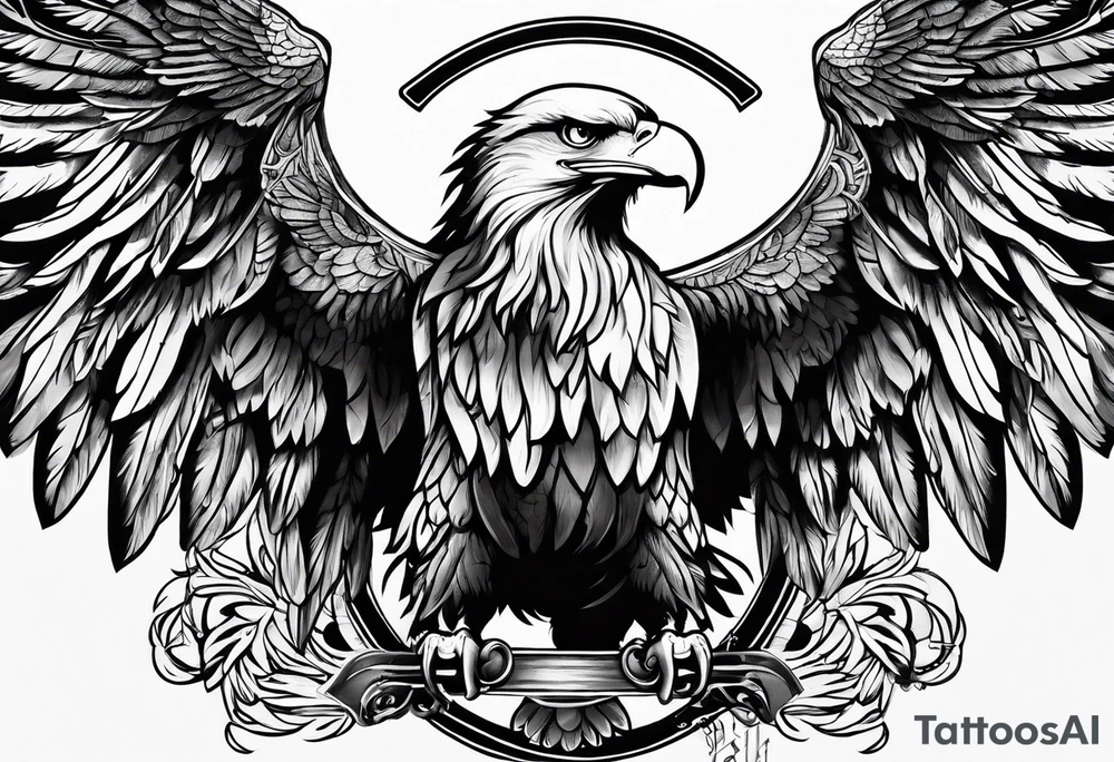 skatboarding eagle tattoo idea