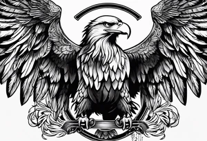 skatboarding eagle tattoo idea
