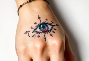 Slave bracelet style, beautiful eye, symbolism, tattoo idea