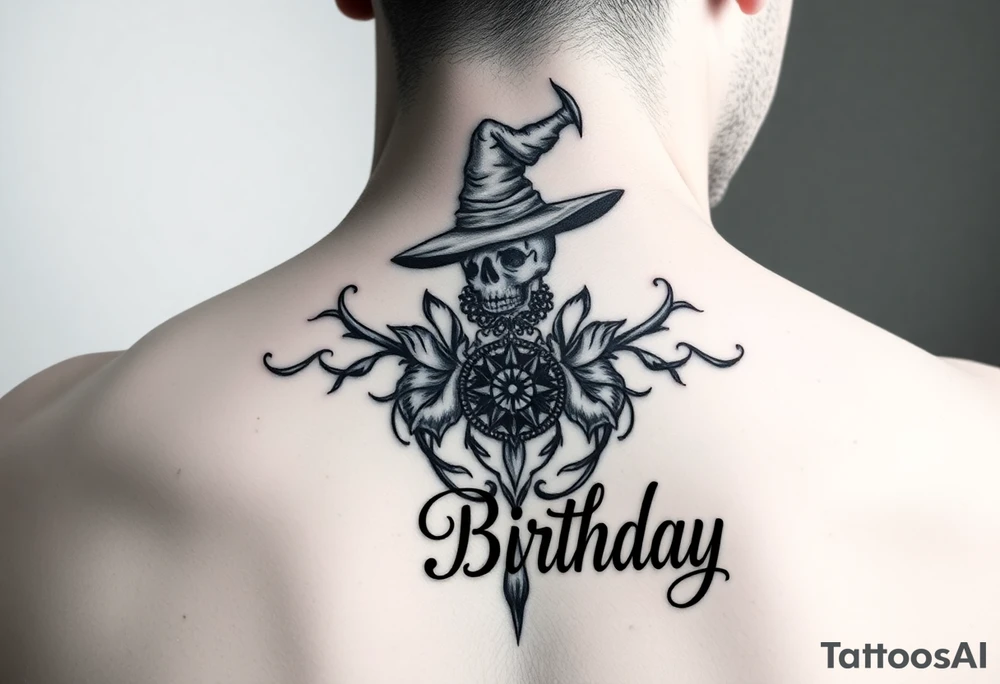 Witchy March Birthday tattoo idea