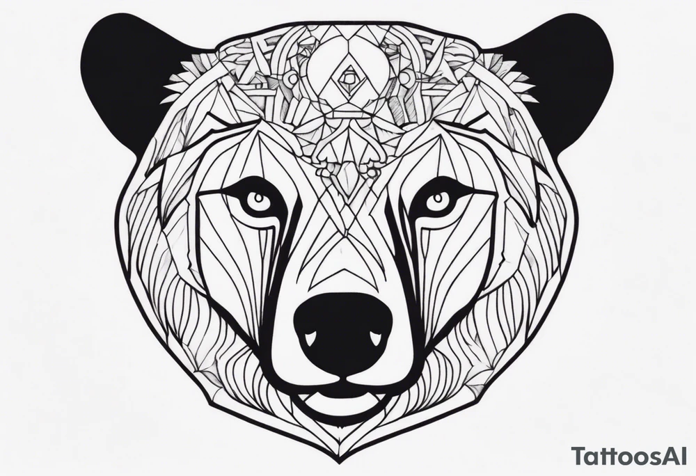 a psychedelic Bear tattoo idea