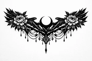 neckline tattoo along the collarbone tattoo idea
