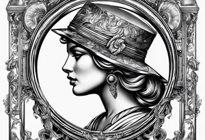 saturn in a mirror tattoo idea