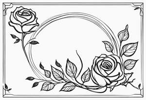 Elvish long rose tattoo idea