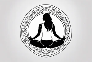 standing yoga tattoo idea