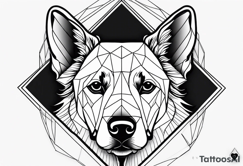 Create a small tattoo with my dogs face in the center of his paw tattoo idea