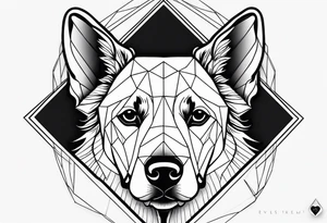 Create a small tattoo with my dogs face in the center of his paw tattoo idea