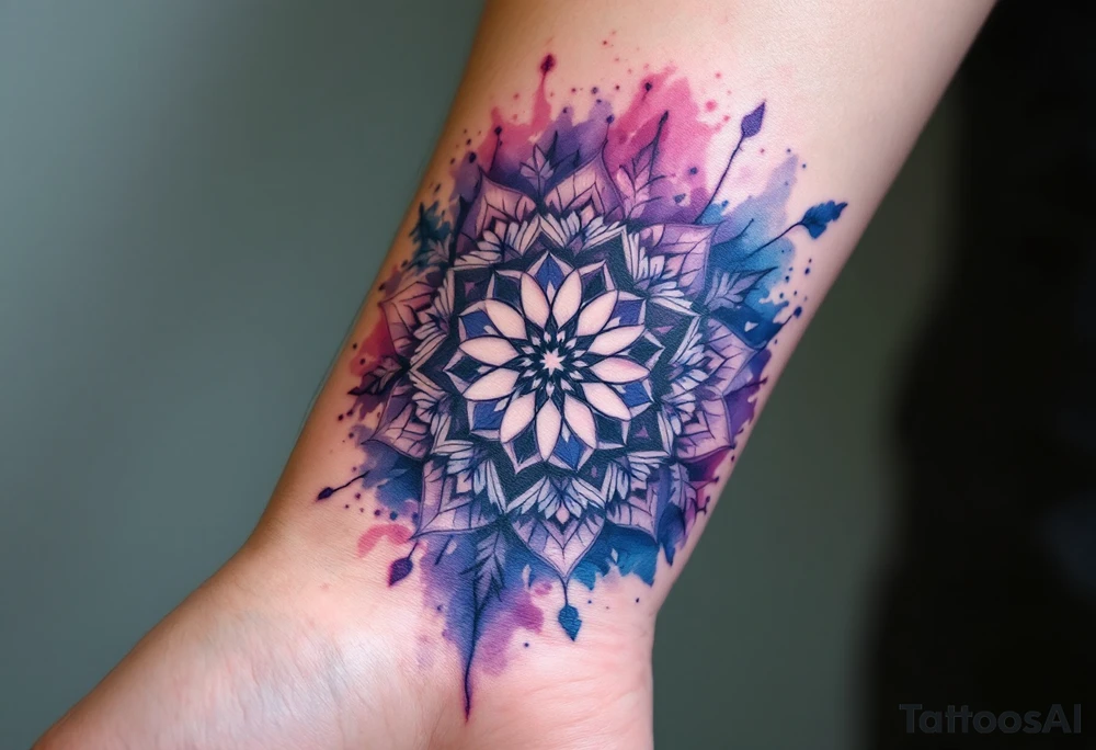 mandala melting tattoo idea