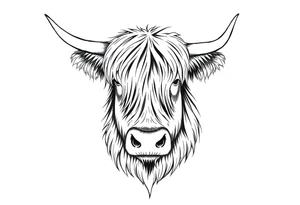 highland cow tattoo idea