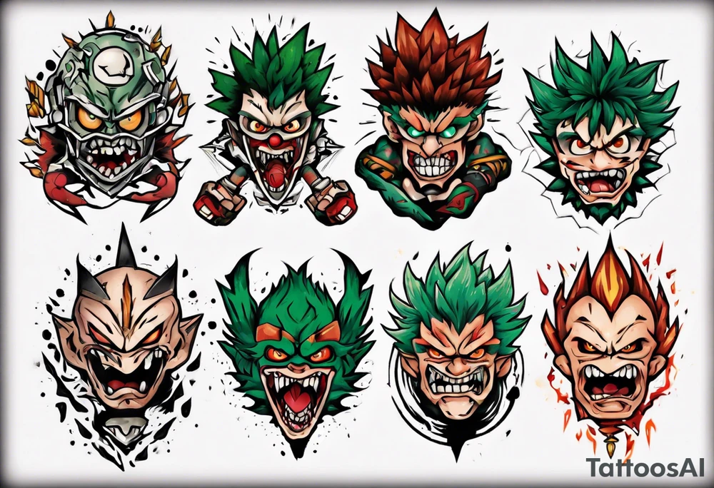 Deku angry tattoo idea