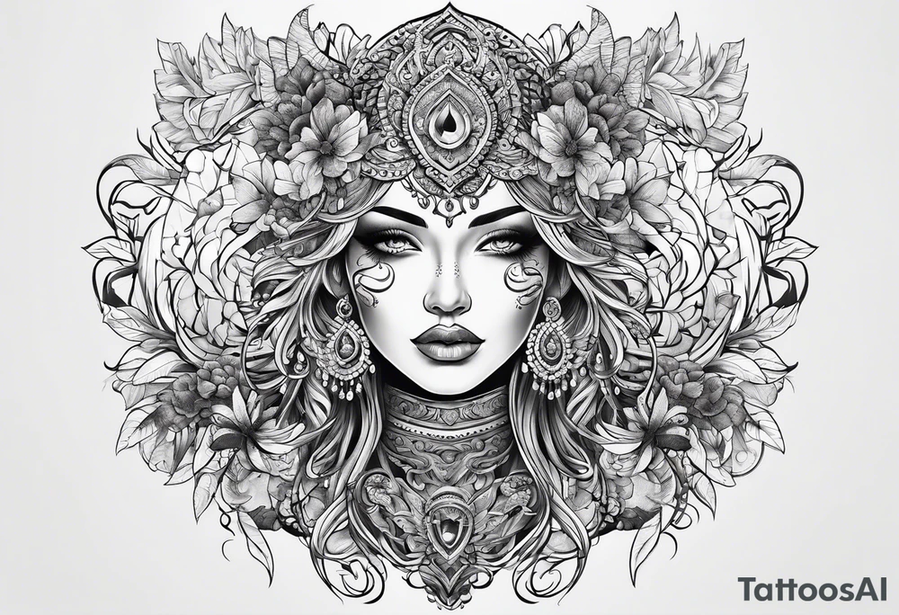 Human body tattoo idea