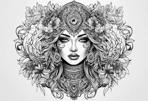 Human body tattoo idea