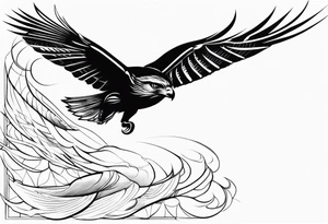 hawk soaring tattoo idea