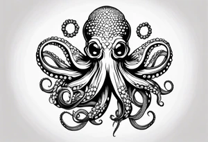 octopus holding a corn tattoo idea