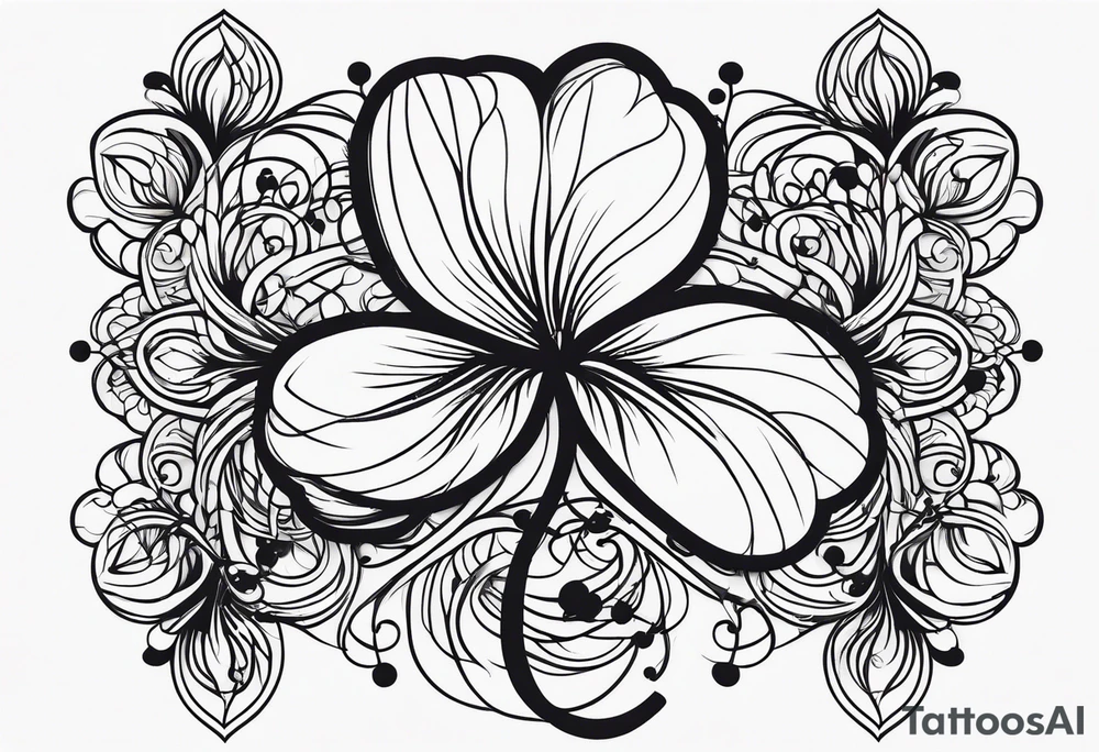 Four leaf clover tattoo idea