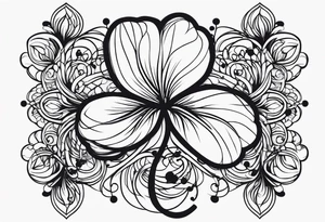 Four leaf clover tattoo idea
