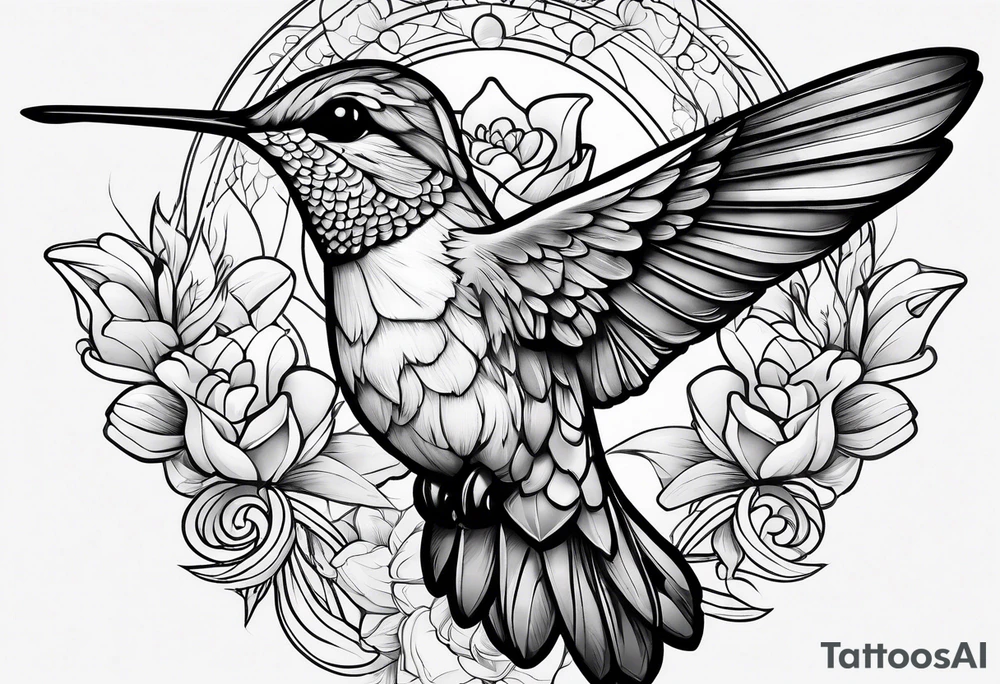 Hummingbird tattoo idea