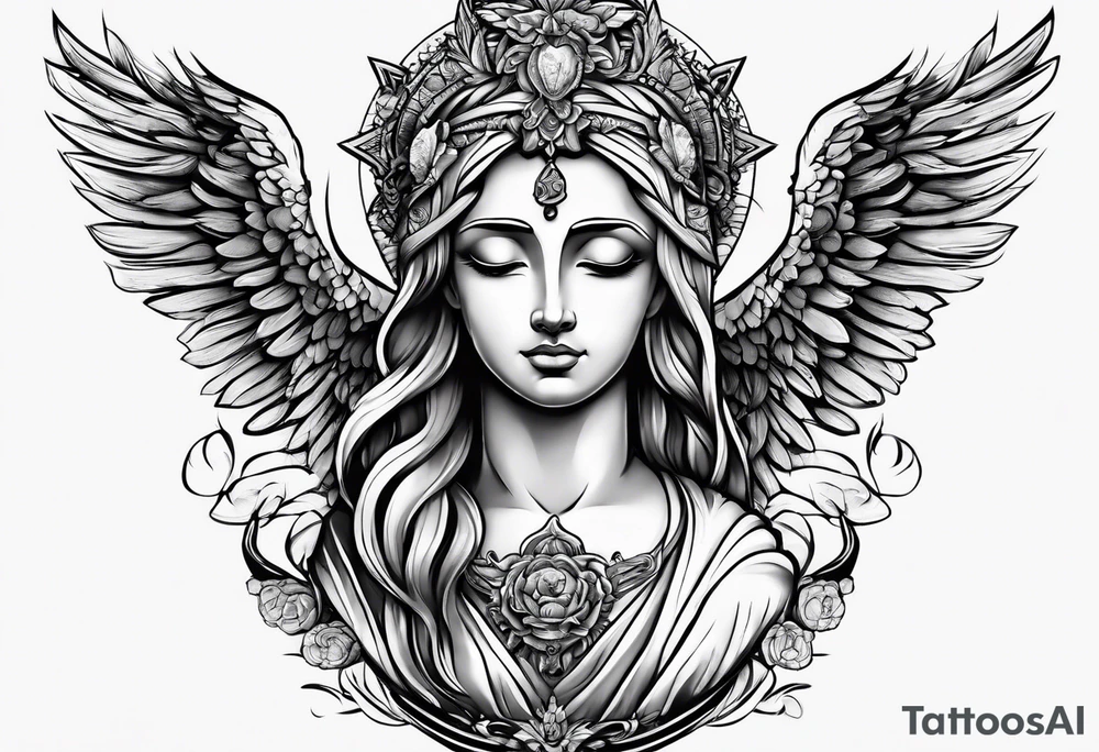 grief statue tattoo idea