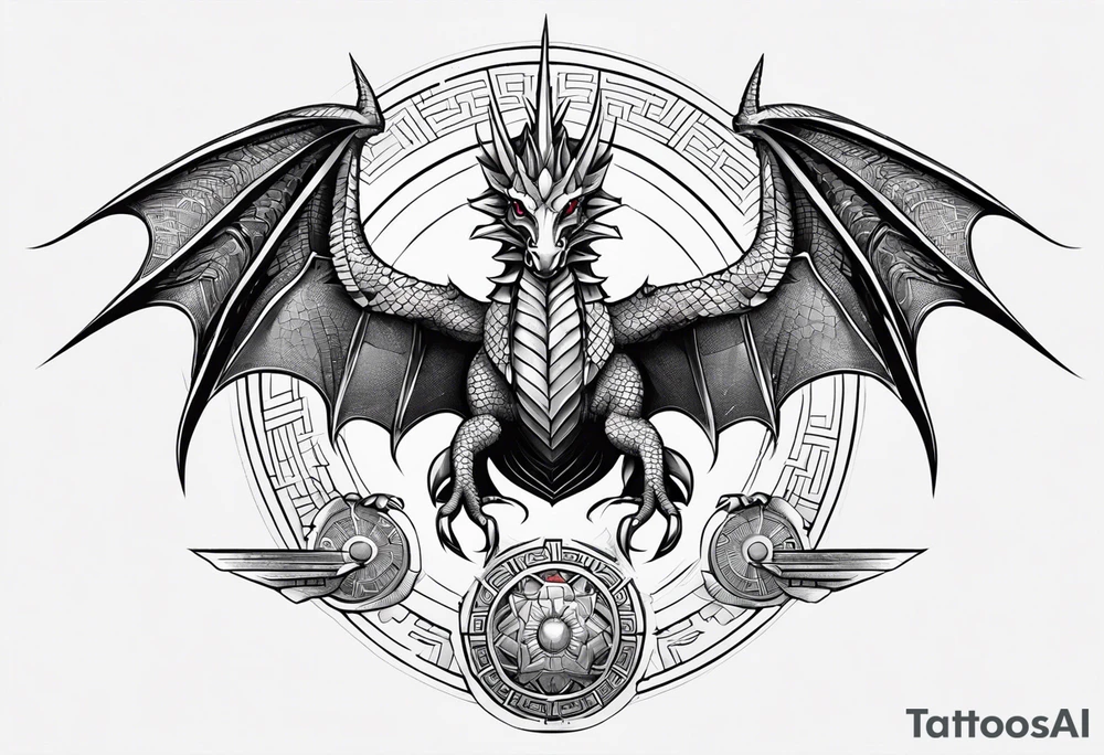 Winged dragon of ra tattoo idea
