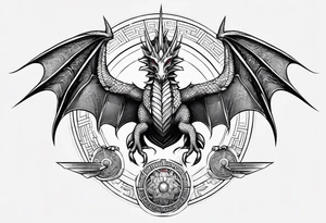 Winged dragon of ra tattoo idea