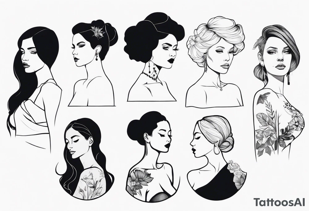Tattoo that follows the collarbone showing evolution of women tattoo idea