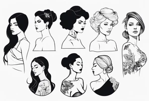 Tattoo that follows the collarbone showing evolution of women tattoo idea