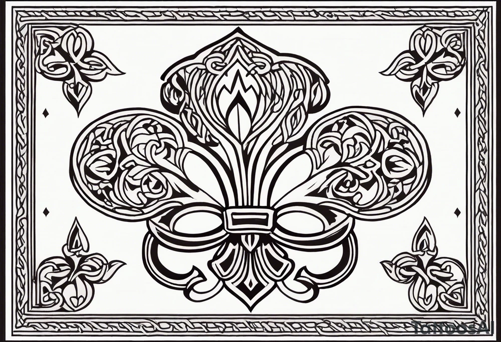 Fleur de lys celtique tattoo idea
