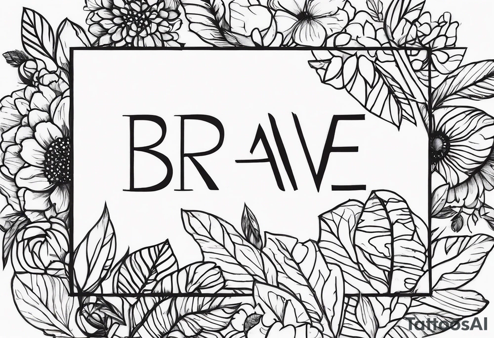 Loss of loved one due to mental health, include word brave tattoo idea