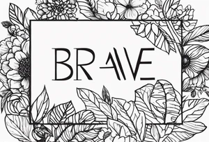 Loss of loved one due to mental health, include word brave tattoo idea