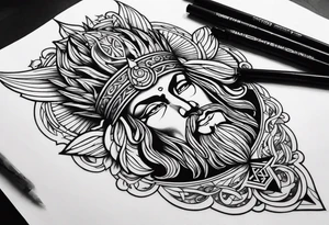 Forearm tattoo god of justice tattoo idea