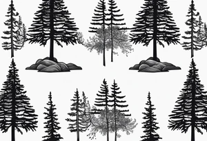 Lake Tahoe trees, small tattoo idea