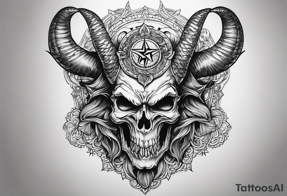 Satanic tattoo idea