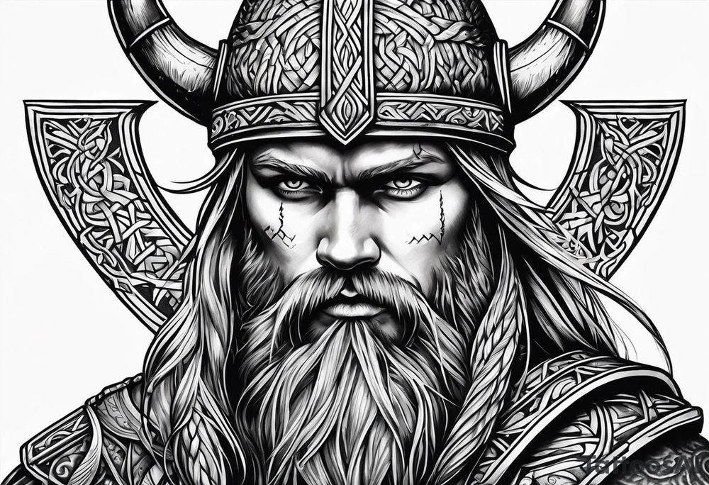 Viking cross tattoo idea