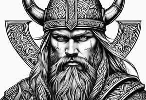 Viking cross tattoo idea
