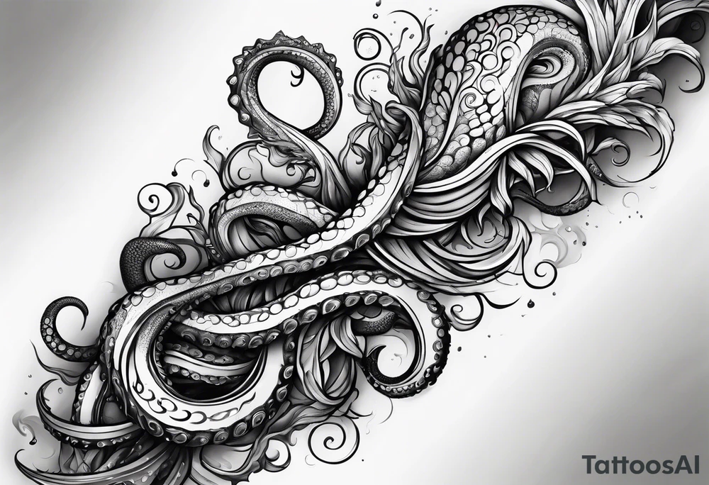 tentacles holding a joint tattoo idea